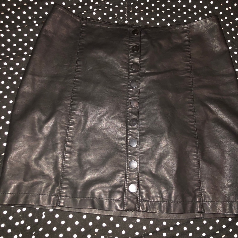 Free People Leather Skirt